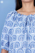 Cambric Cotton Jelly Pajama Top In Block Print
